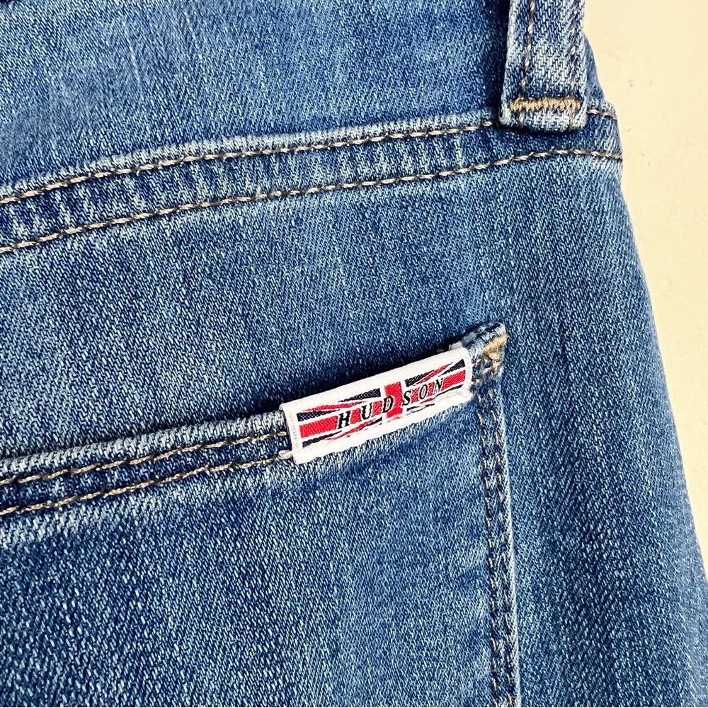 🎁 Hudson Natalie Midrise Slim Boyfriend Crop Jeans 27 Women’s Blue - Picture 7 of 9